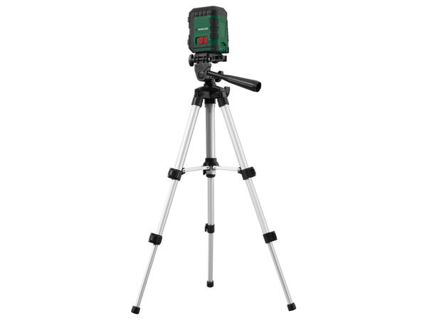 Cross line laser with tripod
