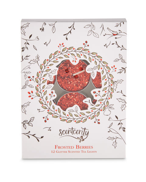 Berry Glitter Tealights 12-Pack