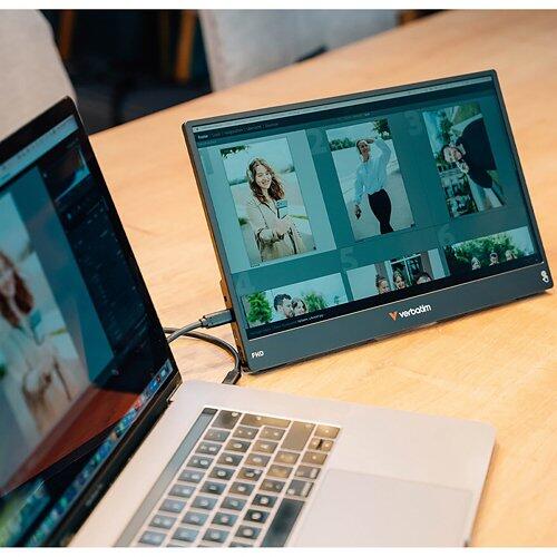 VERBATIM Tragbarer Touchscreen Monitor Light 14" Full HD 1080p & kabellose Stromversorgung