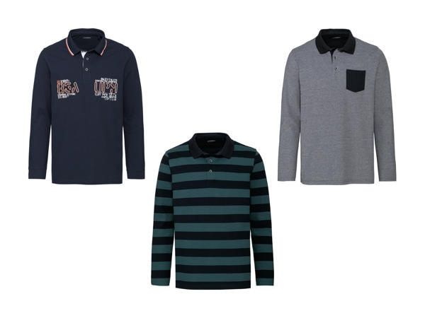 Langarm-Poloshirt