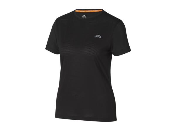 CRIVIT Ladies' Black Short Sleeve Sports Top