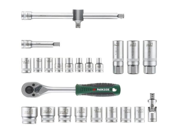 Parkside 3/8" Socket Set - 24 Pieces