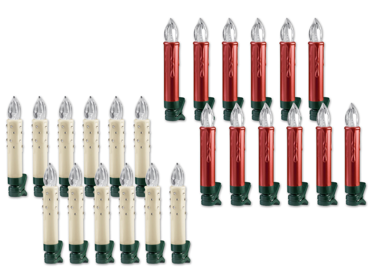 MELINERA(R) LED-Christbaumkerzen, 12 Stück