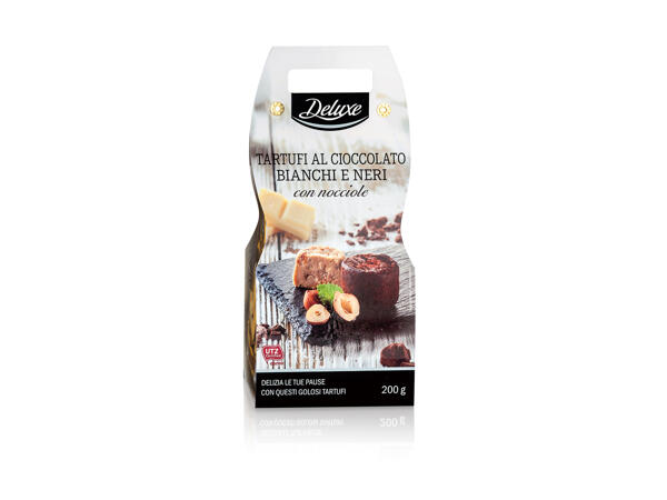 Truffles with White or Black Chocolate