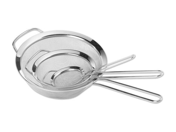 Edelstahl-Küchensieb-Set, 3 Stück