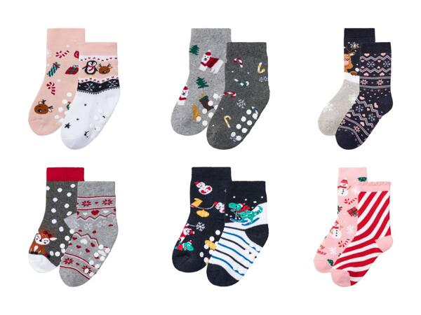 Chaussettes thermorégulatrices pour enfant, 2 paires