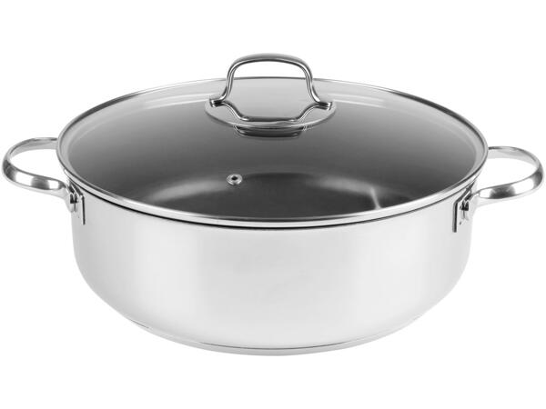 Stainless steel pot with glass lid ø 28cm