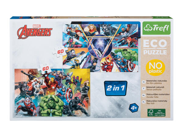 2 in 1 puzzle "Avengers, Peppa Pig, Fireman Sam, Paw Patrol"