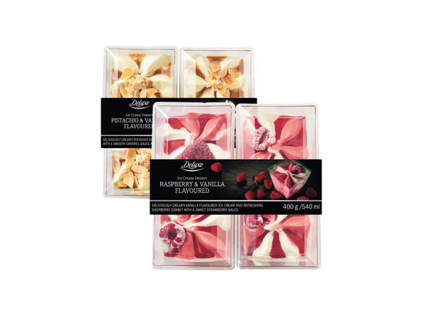 Glassdessert i kub