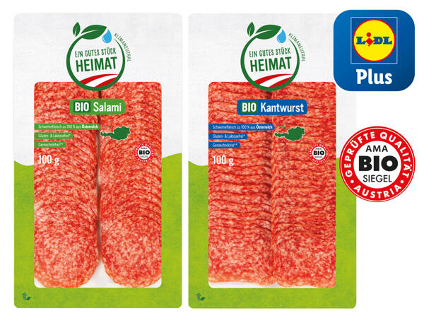 Bio Kantwurst oder Salami