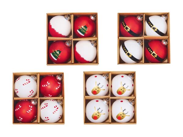 Décorations de sapin de Noël, pack de 4