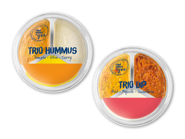 Trio dip eller hummus