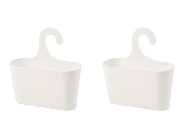 Livarno Home Hook Over Shower Caddy - 2 Pack White