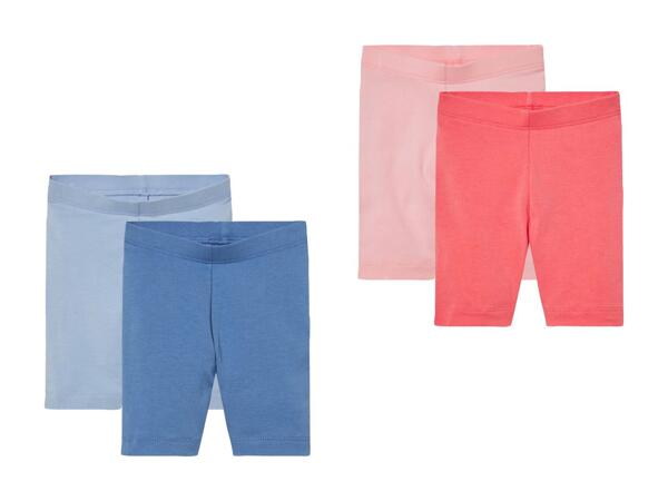 Leggings de cycliste pour bébé, set de 2