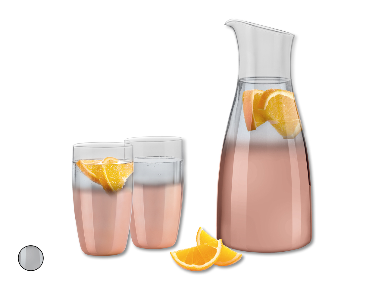 Carafe/ Set de verres, 2 pièces