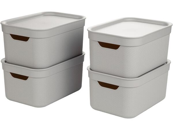 Storage box set, 2 or 4 pieces