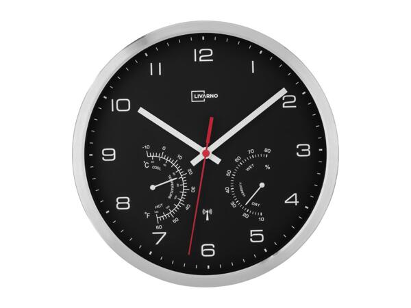 Livarno Home Black Radio-Controlled Wall Clock