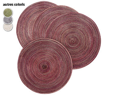 MY LIVING STYLE
SETS DE TABLE MULTICOLORES, 4 PIÈCES