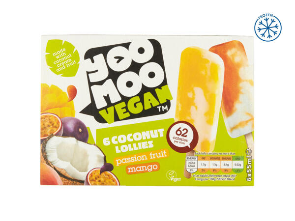 Yoo Moo Passion Fruit or Mango Coconut Lollies