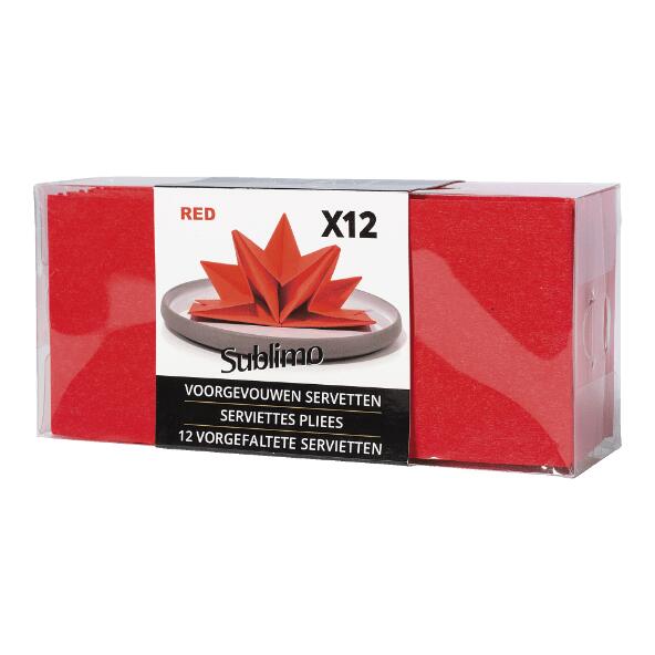 SUBLIMO(R) 				Serviettes pliées, 12 pcs