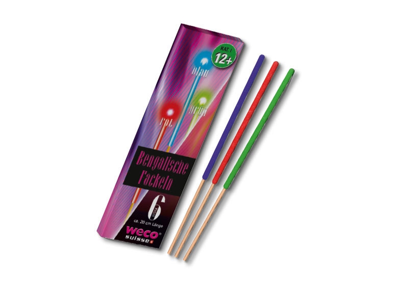 Feux de Bengale, lot de 6