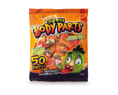 Joocers Body Parts or Bugs 'n Grubs Fruit Flavoured Gums 250g/50pk