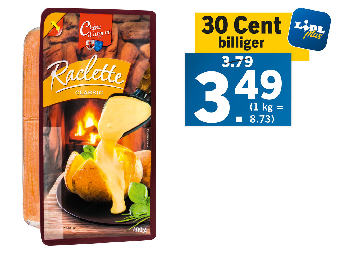 CHENE D‘ARGENT Raclette-Käse in Scheiben
