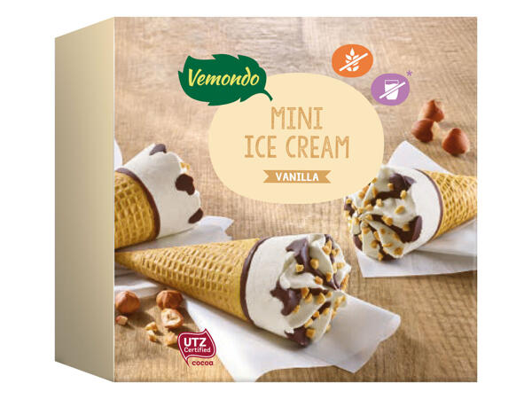 VEMONDO Laktosefreie Mini-Eis-Waffeltüten