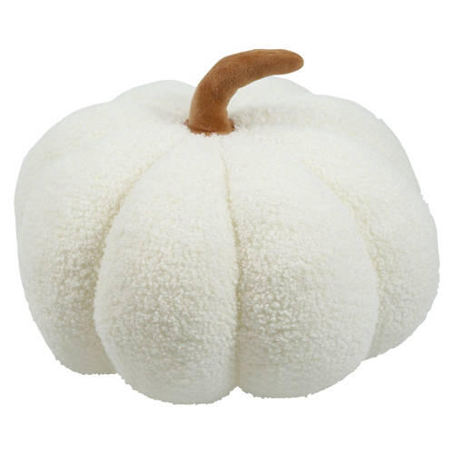 11" Pumpkin Pillow, White