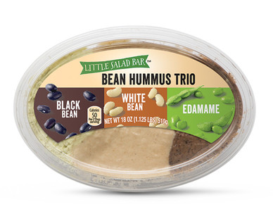 Little Salad Bar Black Bean, White Bean and Edamame Hummus Trio