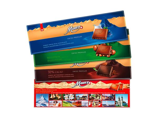Tavoletta di cioccolato Munz Swiss Premium