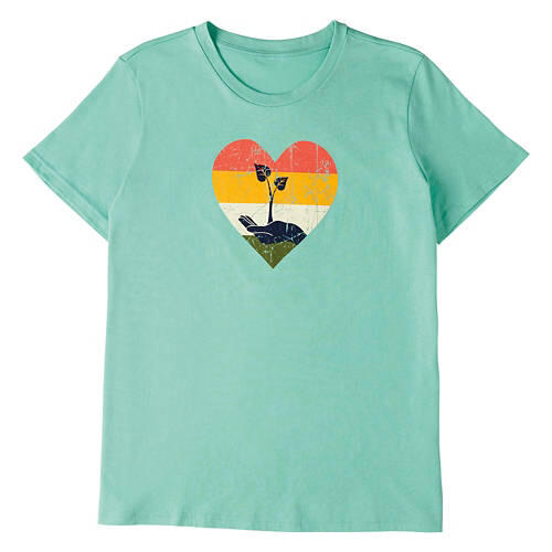 Ladies Earth Day Short Sleeve Graphic Tee - Green, S