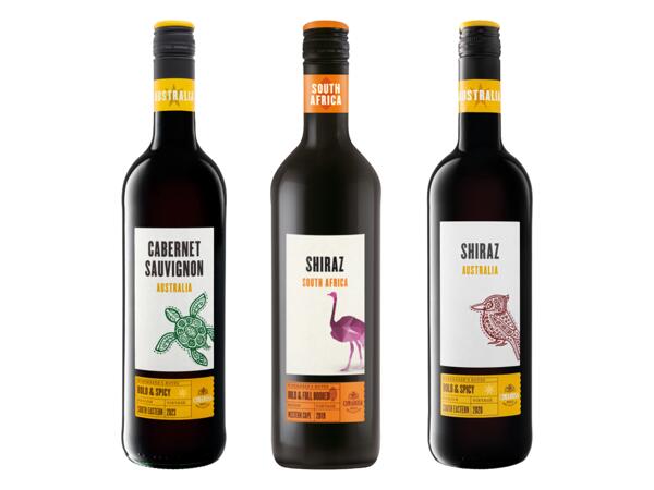 Australia Cabernet Sauvignon, South Africa Shiraz, or Australia Shiraz