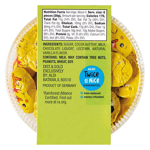 Easter Mini Chicks Shaped Chocolates, 4.41 oz