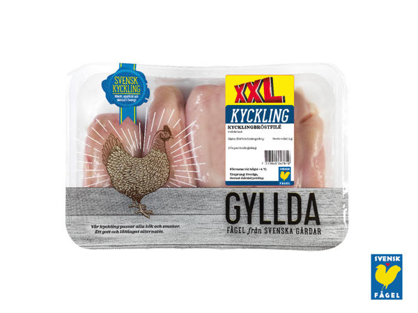 Färsk tvådelad kycklingbröstfilé XXL