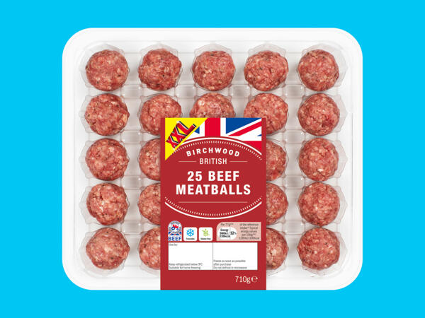 Birchwood XXL 25 British Beef Meatballs