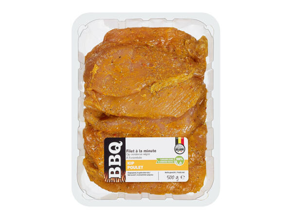Escalopes de poulet marinées