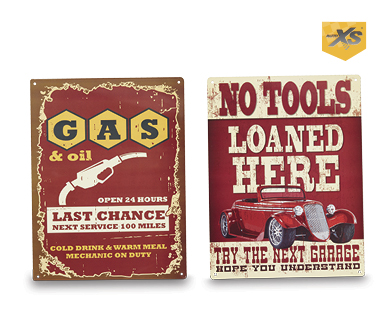 Retro Garage Tin Signs 32 x 42cm