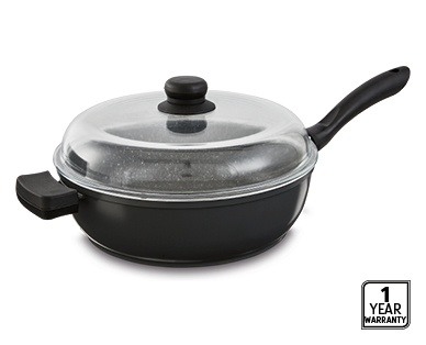 28cm Cast Aluminium Frypan With Glass Lid