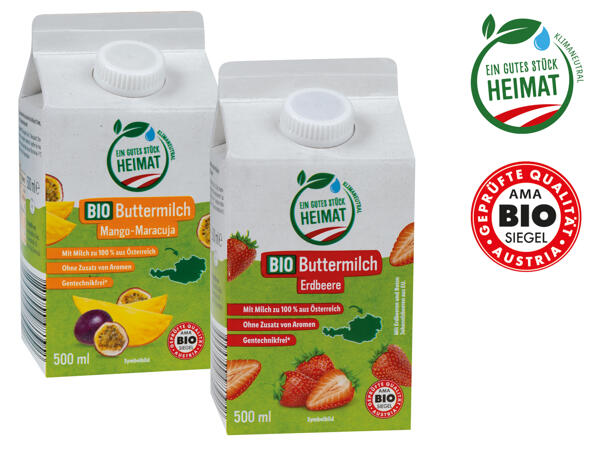 Bio Buttermilch mit Frucht