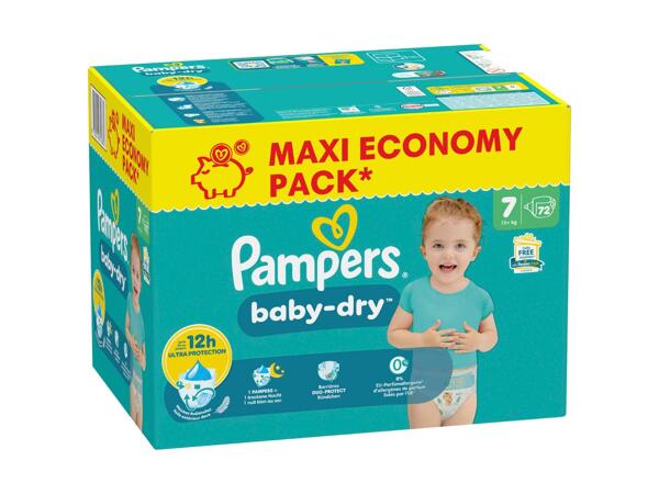 Couches Pampers baby-dry pack maxi taille 7
