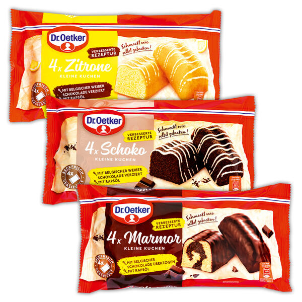 4 kleine Rührkuchen