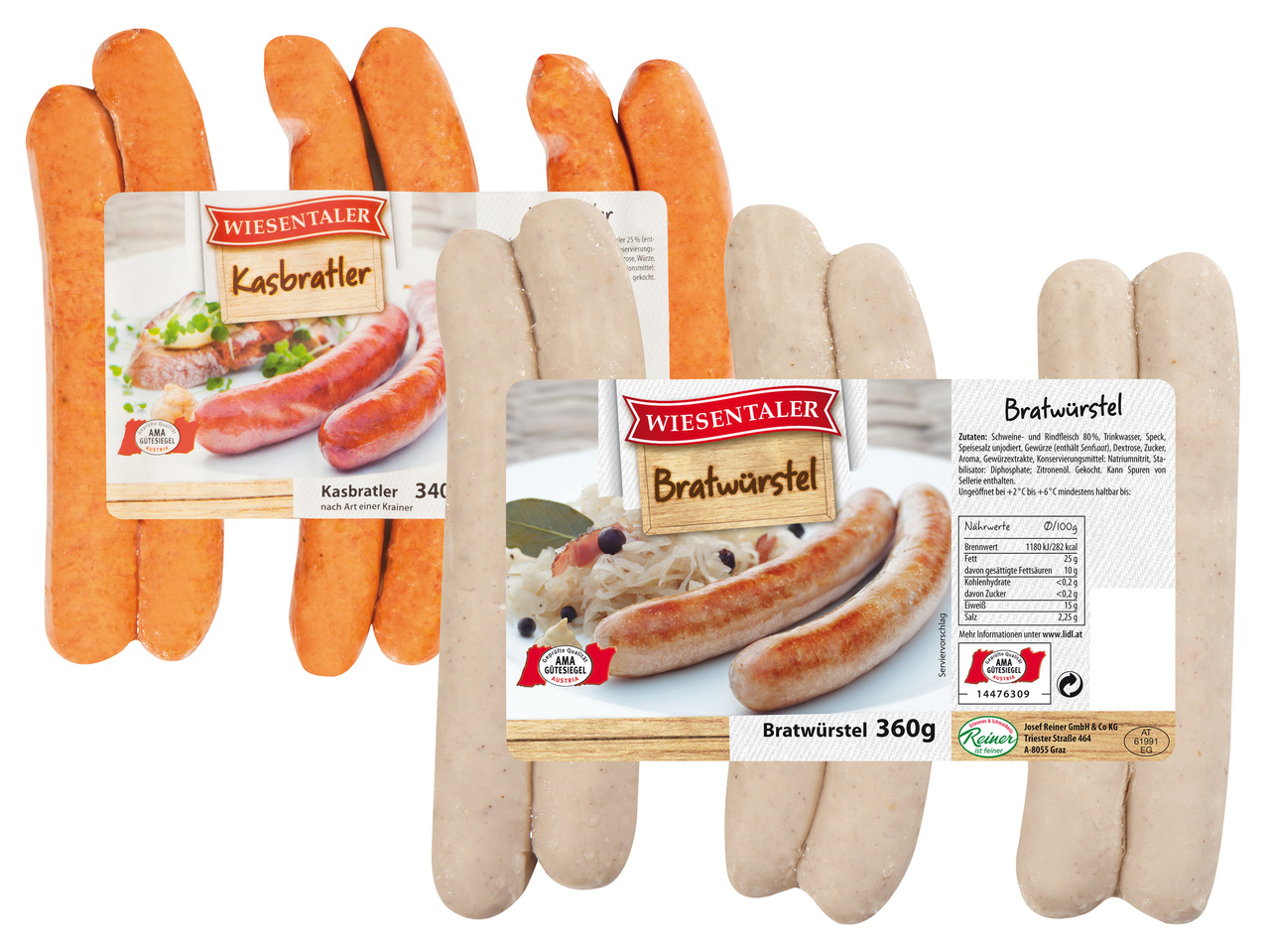 WIESENTALER Kasbratler/Bratwürstel