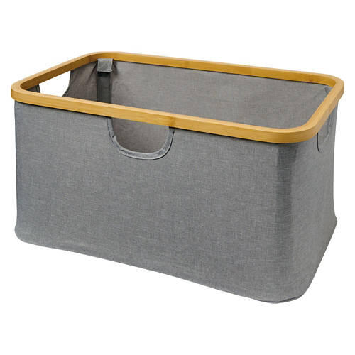Bamboo Collapsible Basket, Grey