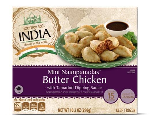 Journey To... 
 Mini Naanpanadas Butter Chicken or Chickpea Curry