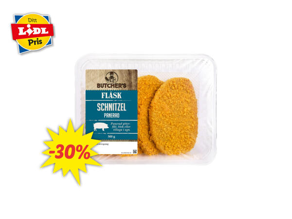 Fläskschnitzel panerad