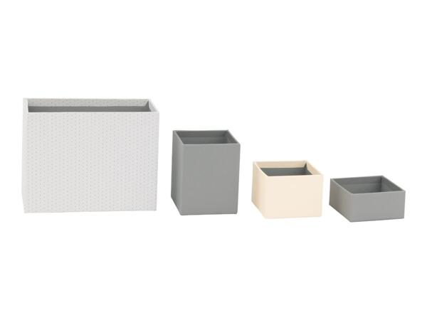 Crelando White Pen Holder Set - Set of 4