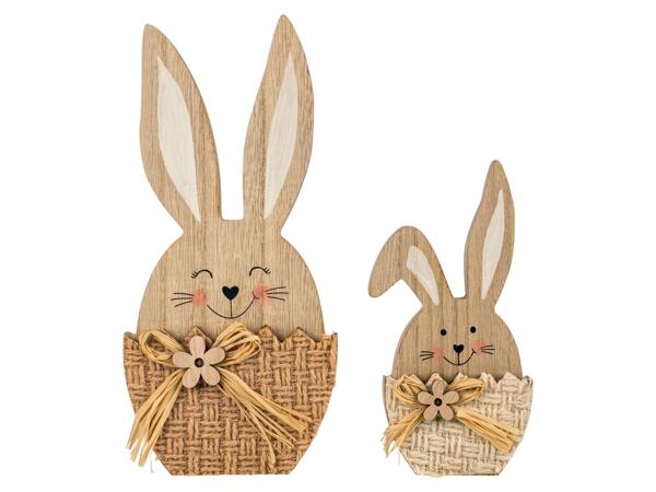 Wooden easter decoration, 2 pieces