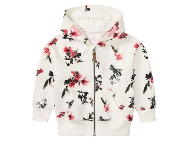 Girls' zip-through hoodie