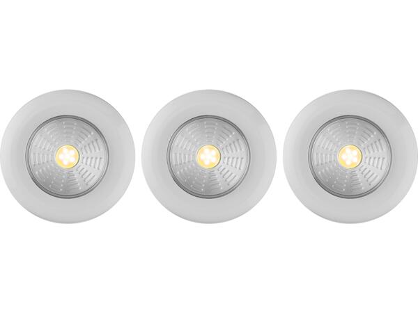 Batteridriven LED-spot, 3-pack